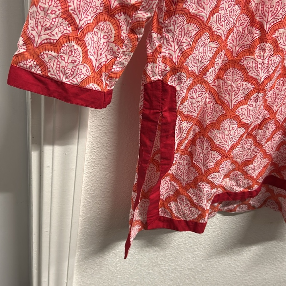 Roberta Roller Rabbit Tunic Orange Red Medium - image 3